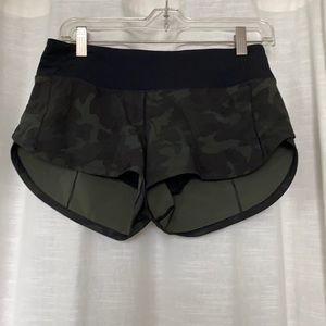 Lululemon Camo Speed-Up Shorts